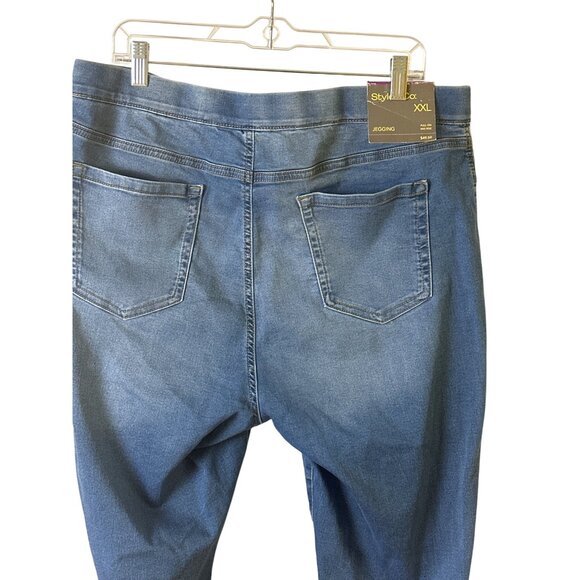 Style & Co XXL Womens Pull-On Mid Rise Jegging Stretch Denim Blue Jeans - Picture 5 of 7